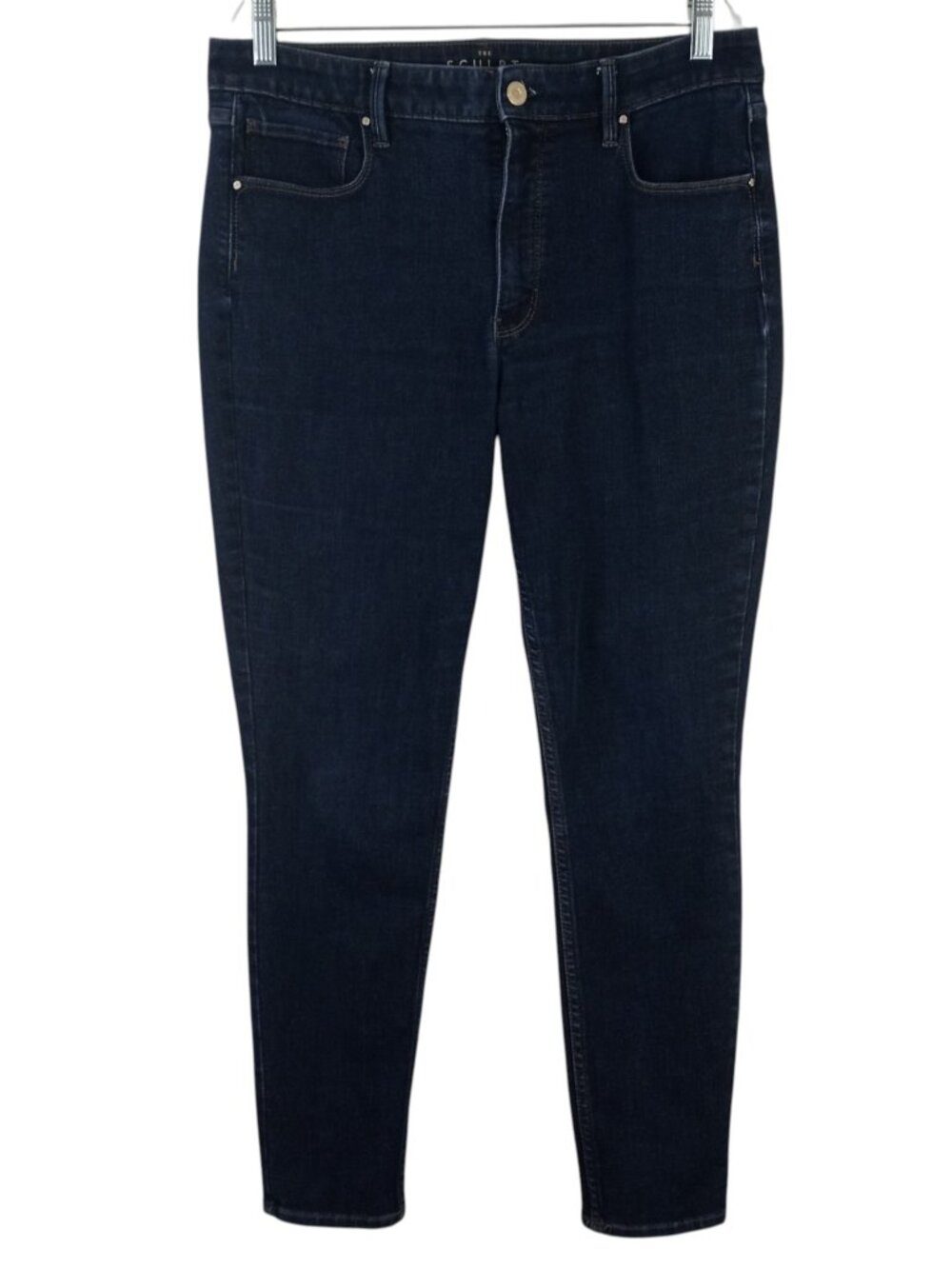WHBM Sculpt Skinny Ankle Jeans Womens 12 High Rise Dark Wash Blue
